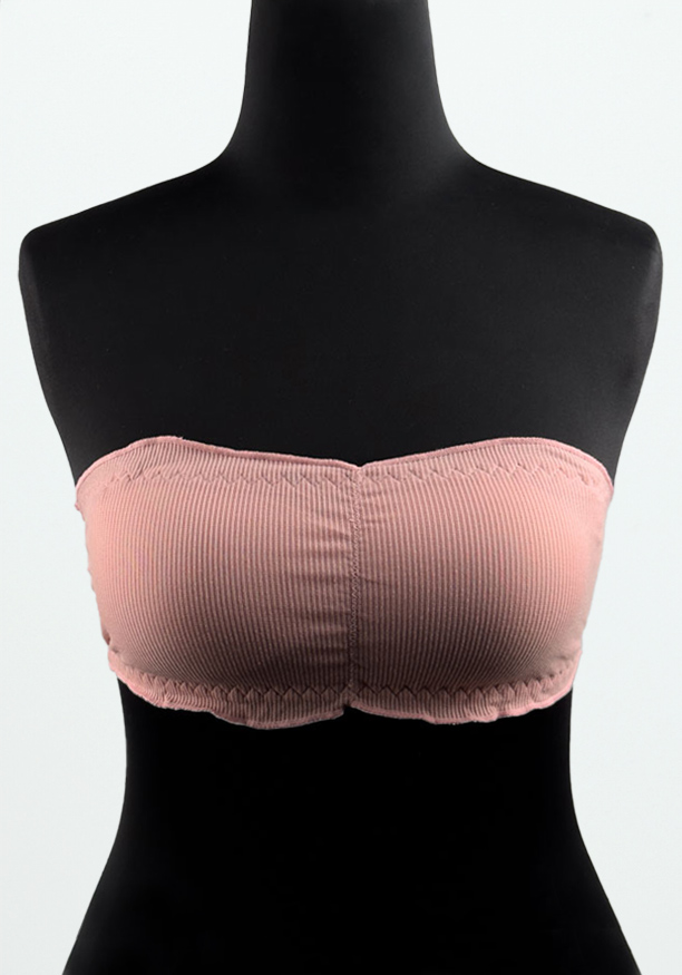 STRAPLESS PINK TUBE BRA